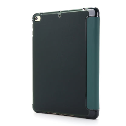 For iPad Mini 4 Airbag Deformation Horizontal Flip Leather Case with Holder(Dark Green) - iPad Mini 4 & 3 & 2 & 1 Cases by buy2fix | Online Shopping UK | buy2fix