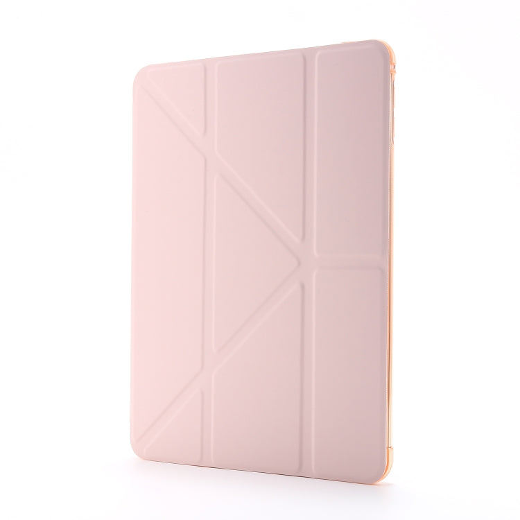 For iPad Mini 4 Airbag Deformation Horizontal Flip Leather Case with Holder (Pink) - iPad Mini 4 & 3 & 2 & 1 Cases by buy2fix | Online Shopping UK | buy2fix
