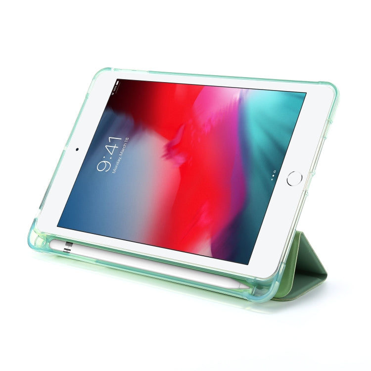 For iPad Mini 4 Airbag Deformation Horizontal Flip Leather Case with Holder (Mint Green) - iPad Mini 4 & 3 & 2 & 1 Cases by buy2fix | Online Shopping UK | buy2fix