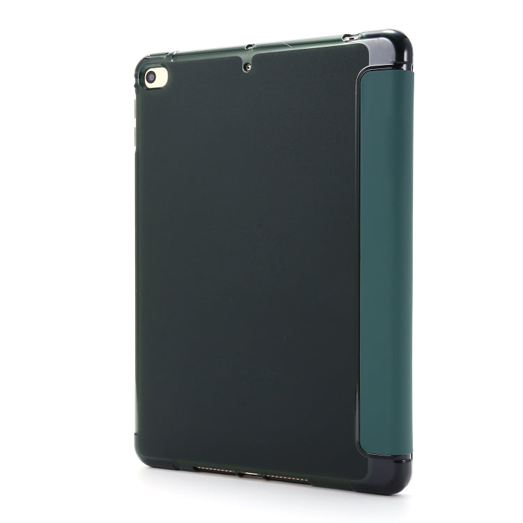 For iPad Mini (2019) Airbag Deformation Horizontal Flip Leather Case with Holder & Pen Holder(Dark Green) - iPad mini (2019) / mini 5 Cases by buy2fix | Online Shopping UK | buy2fix