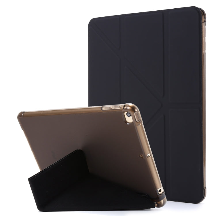 For iPad Mini (2019) Airbag Deformation Horizontal Flip Leather Case with Holder & Pen Holder(Black) - iPad mini (2019) / mini 5 Cases by buy2fix | Online Shopping UK | buy2fix