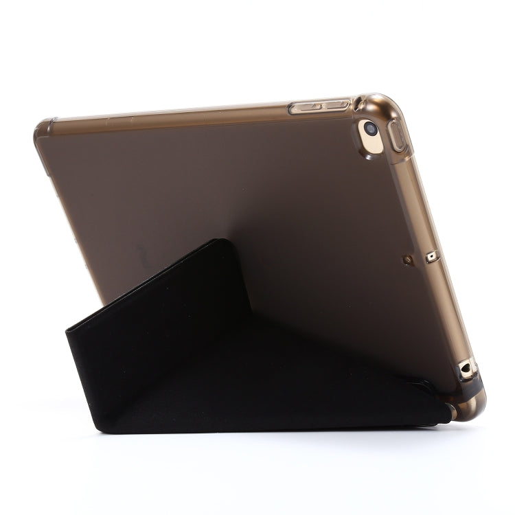 For iPad Mini (2019) Airbag Deformation Horizontal Flip Leather Case with Holder & Pen Holder(Black) - iPad mini (2019) / mini 5 Cases by buy2fix | Online Shopping UK | buy2fix
