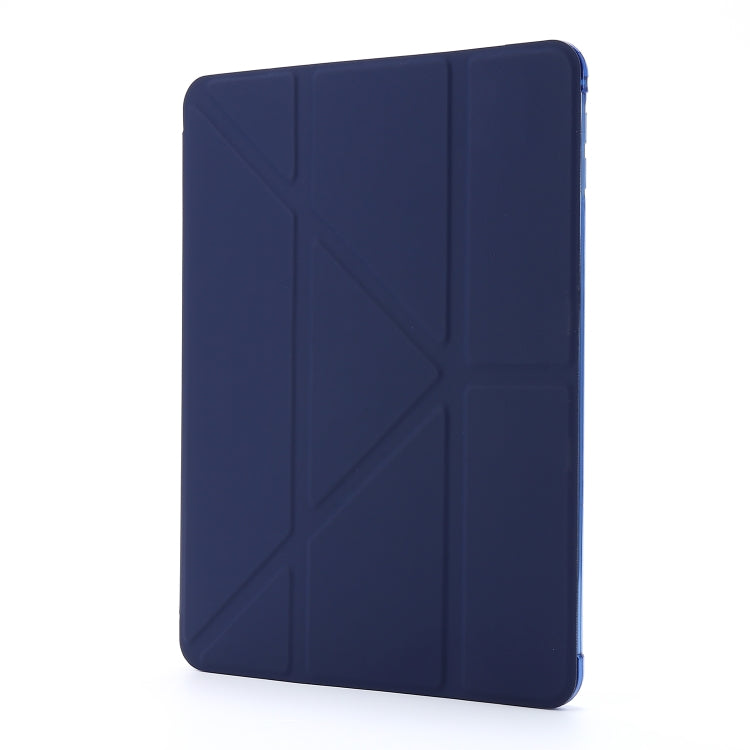For iPad Mini (2019) Airbag Deformation Horizontal Flip Leather Case with Holder & Pen Holder(Dark Blue) - iPad mini (2019) / mini 5 Cases by buy2fix | Online Shopping UK | buy2fix