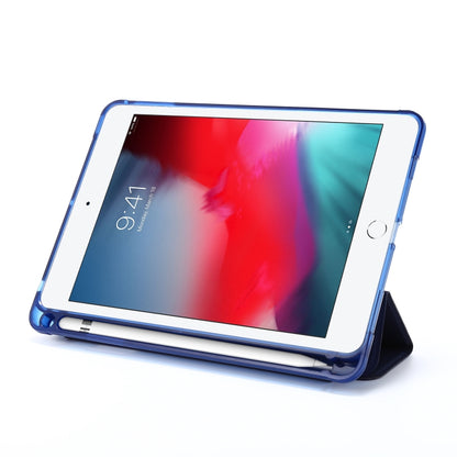 For iPad Mini (2019) Airbag Deformation Horizontal Flip Leather Case with Holder & Pen Holder(Dark Blue) - iPad mini (2019) / mini 5 Cases by buy2fix | Online Shopping UK | buy2fix