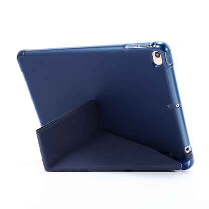 For iPad Mini (2019) Airbag Deformation Horizontal Flip Leather Case with Holder & Pen Holder(Dark Blue) - iPad mini (2019) / mini 5 Cases by buy2fix | Online Shopping UK | buy2fix