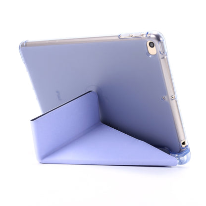 For iPad Mini (2019) Airbag Deformation Horizontal Flip Leather Case with Holder & Pen Holder(Purple) - iPad mini (2019) / mini 5 Cases by buy2fix | Online Shopping UK | buy2fix
