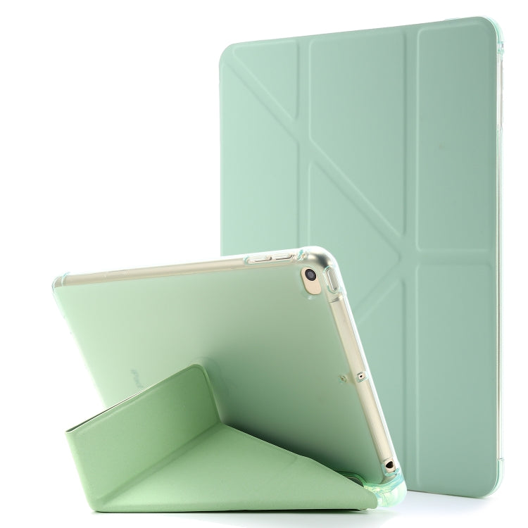 For iPad Mini (2019) Airbag Deformation Horizontal Flip Leather Case with Holder & Pen Holder(Mint Green) - iPad mini (2019) / mini 5 Cases by buy2fix | Online Shopping UK | buy2fix