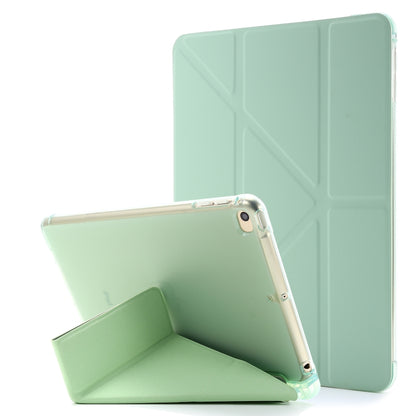For iPad Mini (2019) Airbag Deformation Horizontal Flip Leather Case with Holder & Pen Holder(Mint Green) - iPad mini (2019) / mini 5 Cases by buy2fix | Online Shopping UK | buy2fix