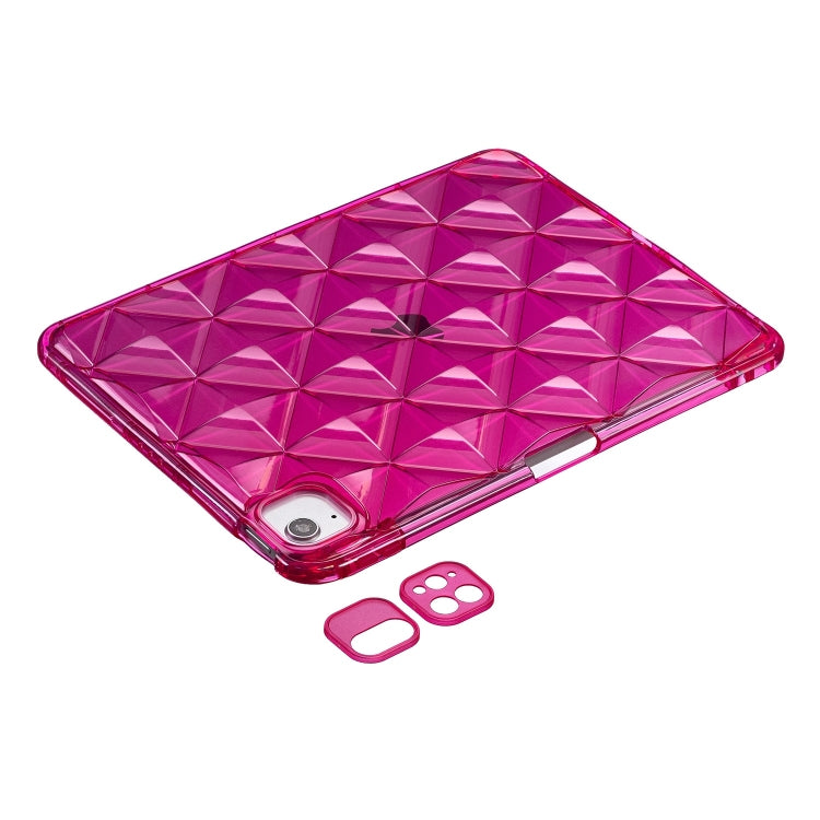 Diamond Texture TPU Airbag Tablet Case For iPad Pro 11 2022 / 2021 / 2020(Rose Red) by buy2fix