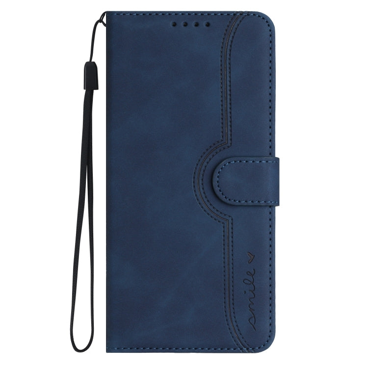 For OnePlus 12 Heart Pattern Skin Feel Leather Phone Case(Royal Blue) - OnePlus Cases by buy2fix | Online Shopping UK | buy2fix