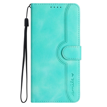 For OnePlus 12 Heart Pattern Skin Feel Leather Phone Case(Light Blue) - OnePlus Cases by buy2fix | Online Shopping UK | buy2fix