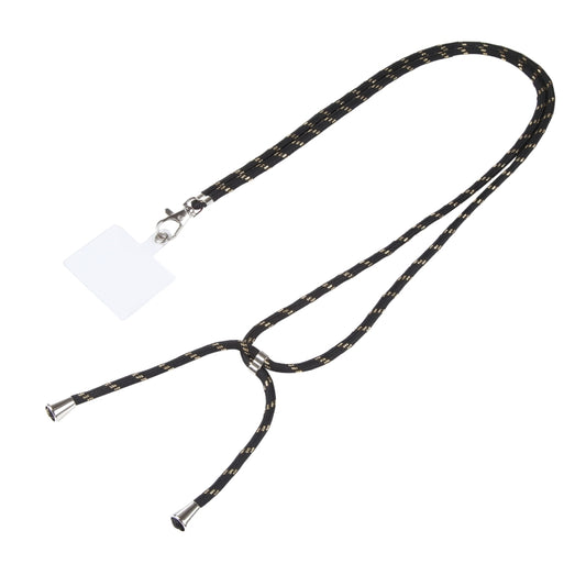 Universal Mixed Color Mobile Phone Lanyard(Black Gold) - Lanyards & Wrist Straps by buy2fix | Online Shopping UK | buy2fix