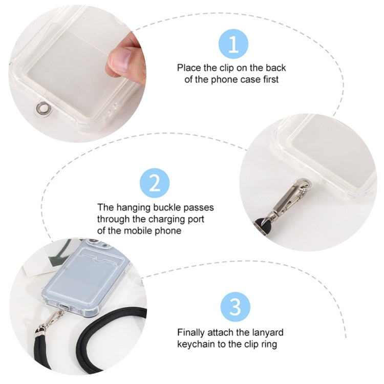 Universal Mixed Color Mobile Phone Lanyard(White Grey) - Lanyards & Wrist Straps by buy2fix | Online Shopping UK | buy2fix