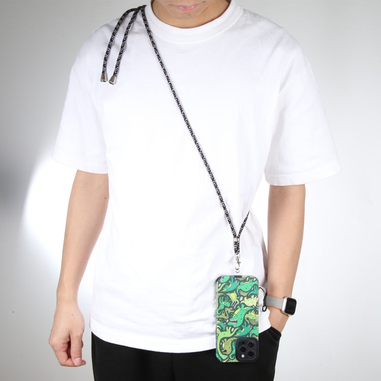 Universal Mixed Color Mobile Phone Lanyard(Blue Yellow) - Lanyards & Wrist Straps by buy2fix | Online Shopping UK | buy2fix
