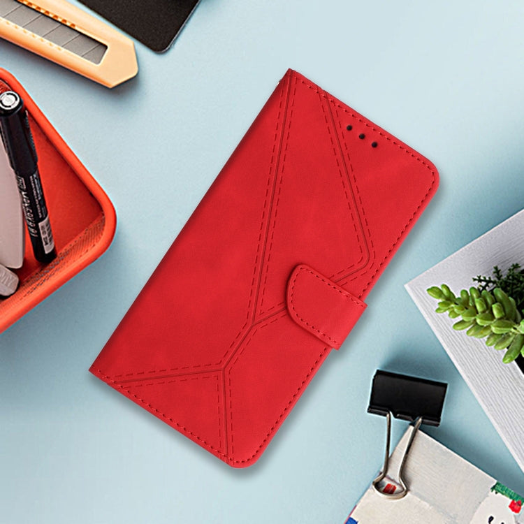 For Xiaomi Redmi A3 Stitching Embossed Leather Phone Case(Red) - Xiaomi Cases by buy2fix | Online Shopping UK | buy2fix