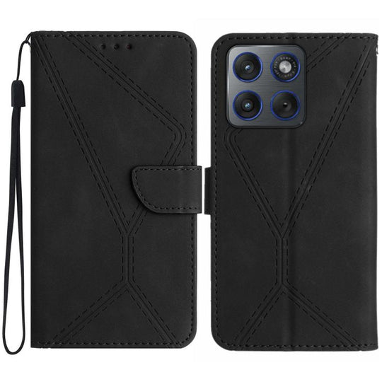 For Motorola Edge 70 5G Global Stitching Embossed Leather Phone Case(Black)