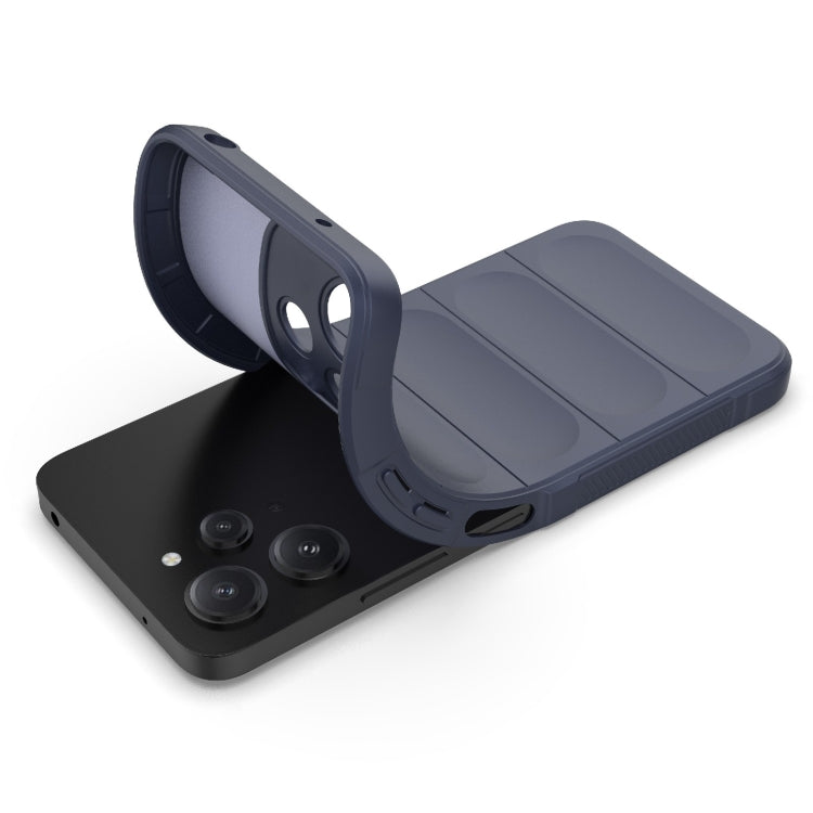 For Xiaomi Redmi 12 5G Magic Shield TPU + Flannel Phone Case(Dark Blue) by buy2fix