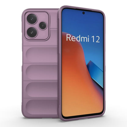 For Xiaomi Redmi 12 5G Magic Shield TPU + Flannel Phone Case(Purple) by buy2fix