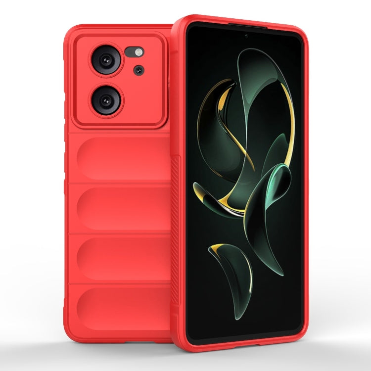 For Xiaomi Redmi K60 Ultra Magic Shield TPU + Flannel Phone Case(Red) - Redmi K60 Ultra Cases by buy2fix | Online Shopping UK | buy2fix