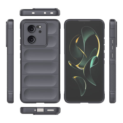 For Xiaomi Redmi K60 Ultra Magic Shield TPU + Flannel Phone Case(Dark Grey) - Redmi K60 Ultra Cases by buy2fix | Online Shopping UK | buy2fix