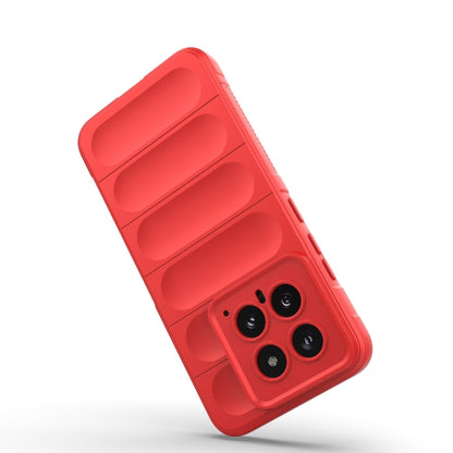 For Xiaomi 14 5G Magic Shield TPU + Flannel Phone Case(Red) - 14 Cases by buy2fix | Online Shopping UK | buy2fix