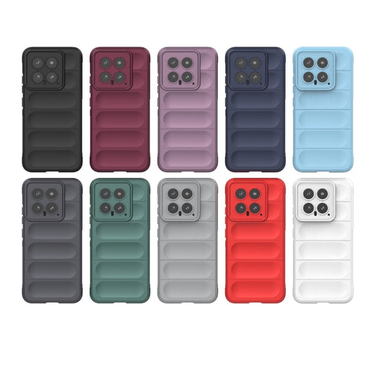 For Xiaomi 14 5G Magic Shield TPU + Flannel Phone Case(Dark Grey) by buy2fix