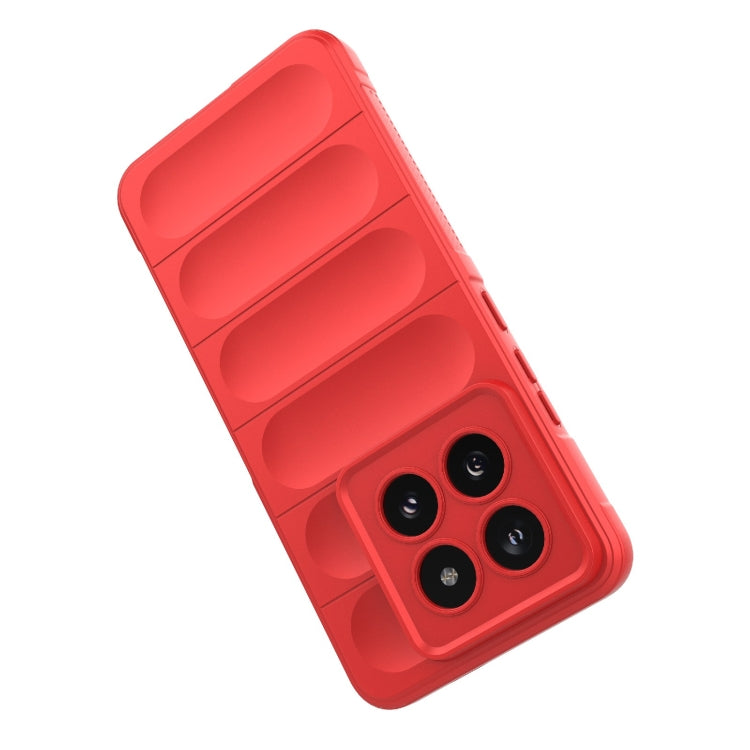 For Xiaomi 14 Pro 5G Magic Shield TPU + Flannel Phone Case(Red) - 14 Pro Cases by buy2fix | Online Shopping UK | buy2fix