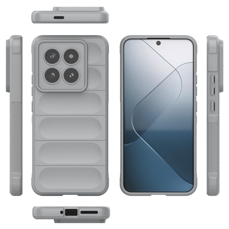 For Xiaomi 14 Pro 5G Magic Shield TPU + Flannel Phone Case(Grey) - 14 Pro Cases by buy2fix | Online Shopping UK | buy2fix