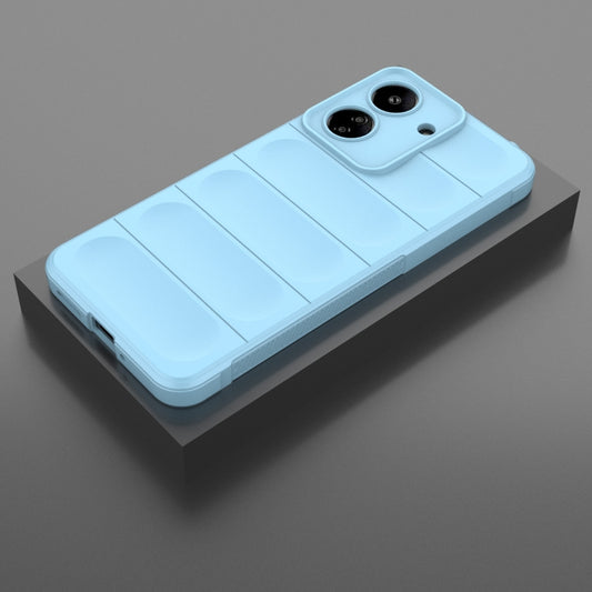 For Xiaomi Redmi 13C 4G Global Magic Shield TPU + Flannel Phone Case(Light Blue) by buy2fix