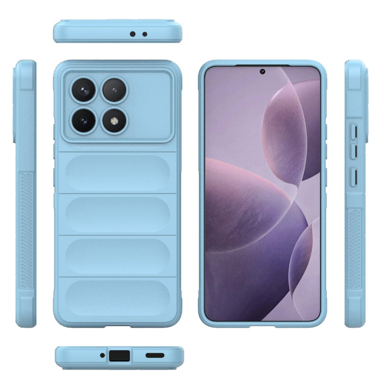 For Xiaomi Redmi K70 / K70 Pro 5G Magic Shield TPU + Flannel Phone Case(Light Blue) - K70 Pro Cases by buy2fix | Online Shopping UK | buy2fix