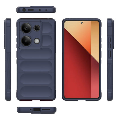 For Xiaomi Redmi Note 13 Pro 4G Global Magic Shield TPU + Flannel Phone Case(Dark Blue) - Note 13 Pro Cases by buy2fix | Online Shopping UK | buy2fix