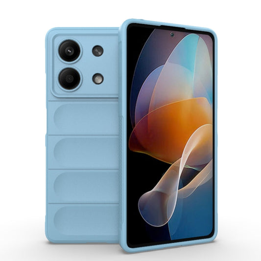 For Xiaomi Redmi Note 13R Pro 5G Magic Shield TPU + Flannel Phone Case(Light Blue) by buy2fix