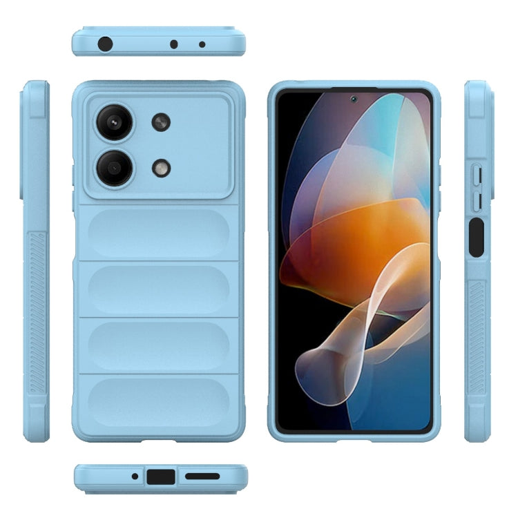 For Xiaomi Redmi Note 13R Pro 5G Magic Shield TPU + Flannel Phone Case(Light Blue) by buy2fix
