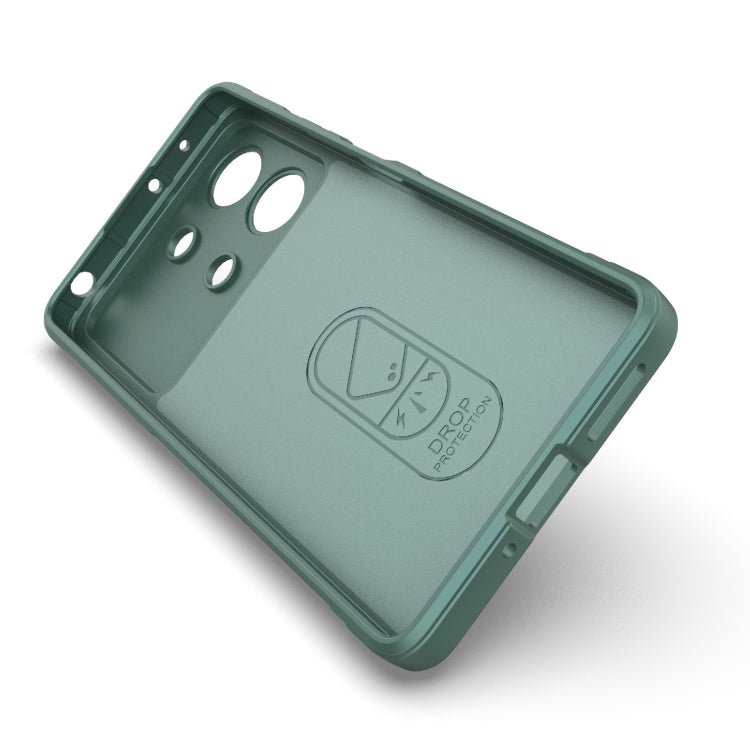 For Xiaomi Redmi Note 13R Pro 5G Magic Shield TPU + Flannel Phone Case(Light Blue) by buy2fix