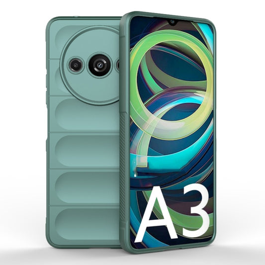 For Xiaomi Redmi A3 4G Global Magic Shield TPU + Flannel Phone Case(Dark Green) by buy2fix
