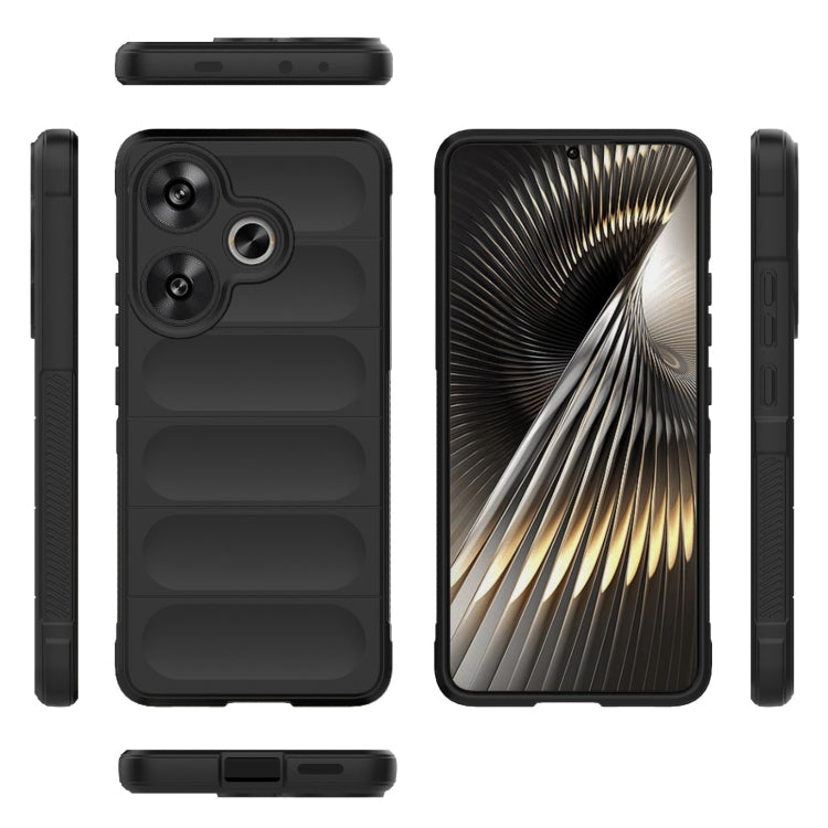 For Xiaomi Redmi Turbo 3 5G Magic Shield TPU + Flannel Phone Case(Black) - Xiaomi Cases by buy2fix | Online Shopping UK | buy2fix