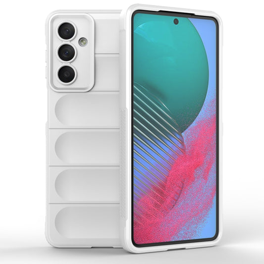For Samsung Galaxy M54 5G Magic Shield TPU + Flannel Phone Case(White) by buy2fix