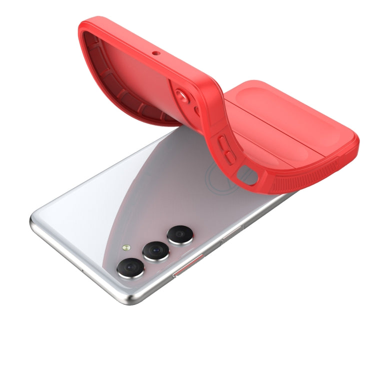 For Samsung Galaxy M54 5G Magic Shield TPU + Flannel Phone Case(Red) by buy2fix