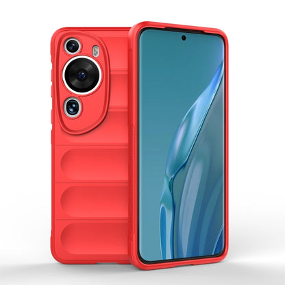For Huawei P60 Art Magic Shield TPU + Flannel Phone Case(Red) - Huawei Cases by buy2fix | Online Shopping UK | buy2fix