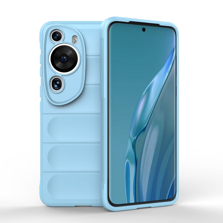 For Huawei P60 Art Magic Shield TPU + Flannel Phone Case(Light Blue) - Huawei Cases by buy2fix | Online Shopping UK | buy2fix