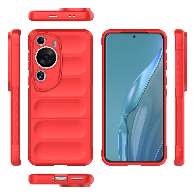 For Huawei P60 Art Magic Shield TPU + Flannel Phone Case(Wine Red) - Huawei Cases by buy2fix | Online Shopping UK | buy2fix