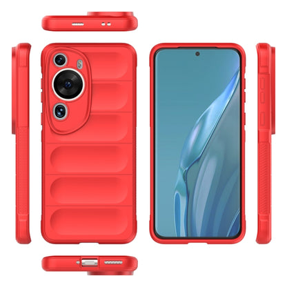 For Huawei P60 Art Magic Shield TPU + Flannel Phone Case(Wine Red) - Huawei Cases by buy2fix | Online Shopping UK | buy2fix