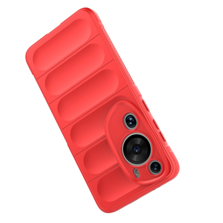 For Huawei P60 Art Magic Shield TPU + Flannel Phone Case(Red) - Huawei Cases by buy2fix | Online Shopping UK | buy2fix