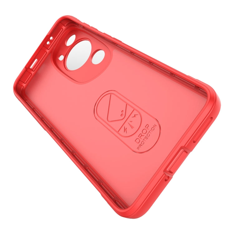 For Huawei P60 Art Magic Shield TPU + Flannel Phone Case(Red) - Huawei Cases by buy2fix | Online Shopping UK | buy2fix