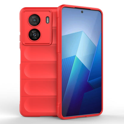 For vivo iQOO Z7x Magic Shield TPU + Flannel Phone Case(Red) - vivo Cases by buy2fix | Online Shopping UK | buy2fix