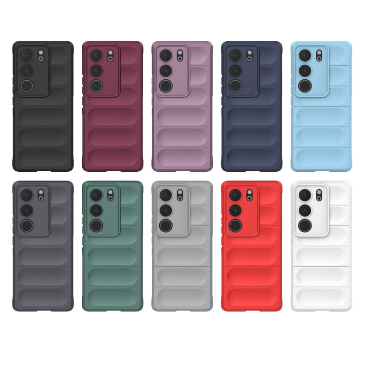 For vivo S17 Magic Shield TPU + Flannel Phone Case(Dark Grey) - vivo Cases by buy2fix | Online Shopping UK | buy2fix