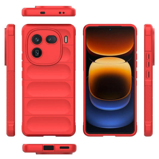 For vivo iQOO 12 5G Magic Shield TPU + Flannel Phone Case(Red) by buy2fix