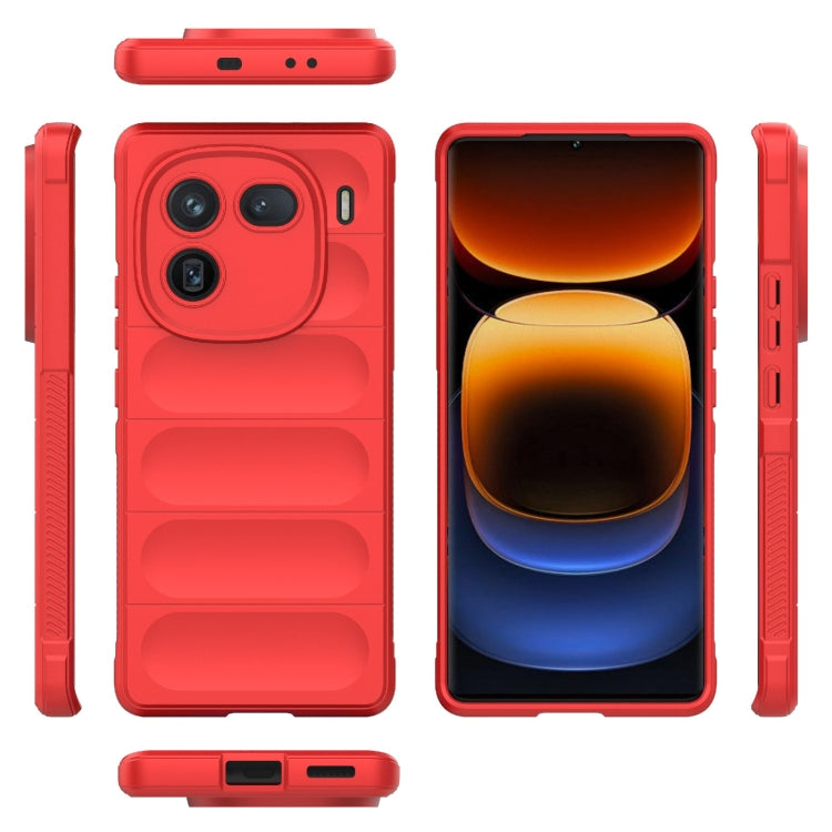For vivo iQOO 12 Pro 5G Magic Shield TPU + Flannel Phone Case(Red) - iQOO 12 Pro Cases by buy2fix | Online Shopping UK | buy2fix