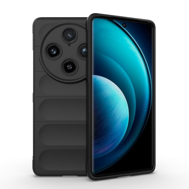 For vivo X100 Pro 5G Magic Shield TPU + Flannel Phone Case(Black) - X100 Pro Cases by buy2fix | Online Shopping UK | buy2fix