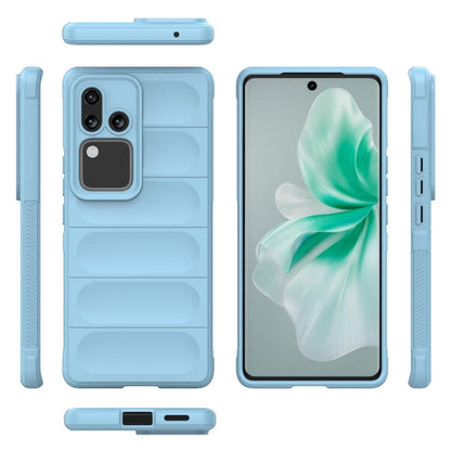 For vivo S18 5G Magic Shield TPU + Flannel Phone Case(Light Blue) - S18 Cases by buy2fix | Online Shopping UK | buy2fix
